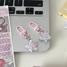 Cute Sweet Star Keychain Pendant Fashion Earphone Case Backpack Decoration Gifts