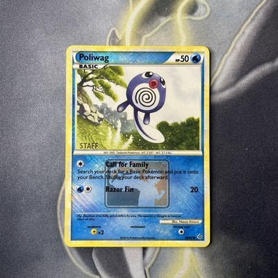 Poliwag Crosshatch Holo Staff Stamped League Promo HGSS Unleashed 2010 NM/MINT