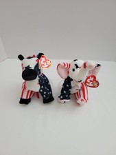 Lefty and Righty, 2000 Rare Patriotic TY Beanie Babies with Tag and Tush Tag