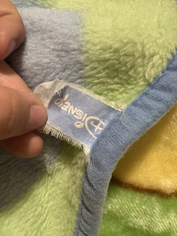 Manta de bebé de colección Disney Winnie Pooh Tigger polar azul verde miel cuna guardería Foto 2 de 2
