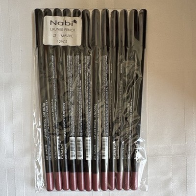 NABI LIPLINER PENCIL, L31 MAUVE, MATTE LIP LINER, PENCIL, #12 PACK