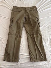 Carhartt Force Relaxed Fit Work Pants Mens 42x30 Khaki /Olive Ripstop Cargo