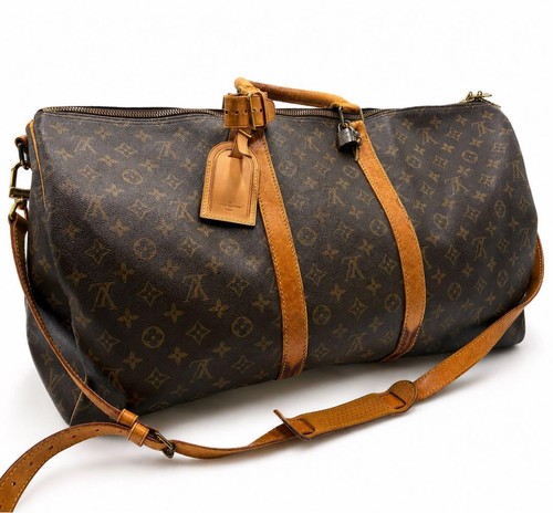 LOUIS VUITTON Keepall Bandouliere 55 Monogram Travel Bag Strap Lock Key VI1902