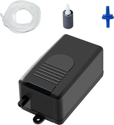 Aquarium Air Pump 50 GPH   Bomba de Aire para Pecera Pequeña hasta 10 Galones