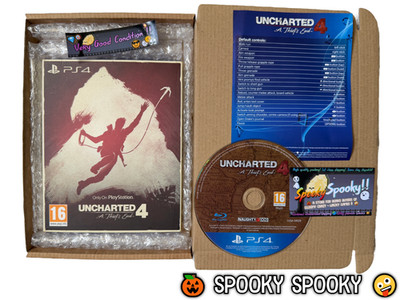 Uncharted 4 A Thief's End Sony PS4 - UK PAL sehr guter Zustand CIB - nur auf PlayStation Hülle