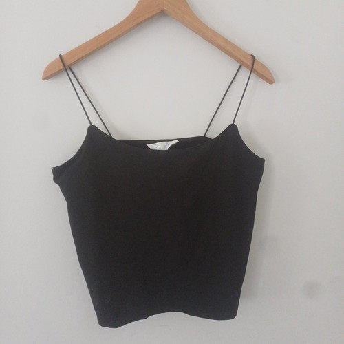 Ladies/Womans Vest Black Primark Size Medium 12 14 Cropped - Picture 1 of 2