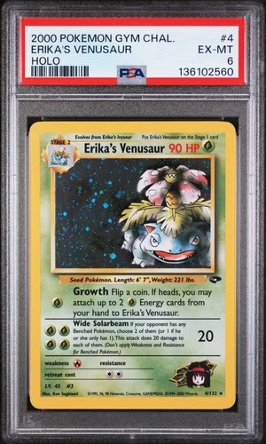 2000 POKEMON GYM CHALLENGE HOLO #4 ERIKA'S VENUSAUR PSA 6