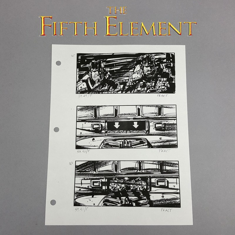 Image 15 of The Fifth Element - Production Used Storyboard, Cab Chase 165-167 , COA