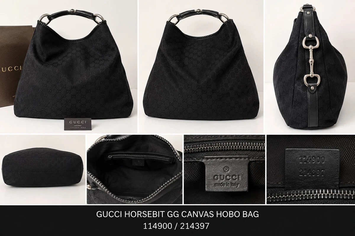 Gucci Hobo Handbags & Bags Canvas Exterior for Women for sale | eBay
