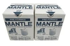 New HUMPHREY OEM Preformed Gas Mantles Paulin/Falks Indoor Gaslights Lot of 2