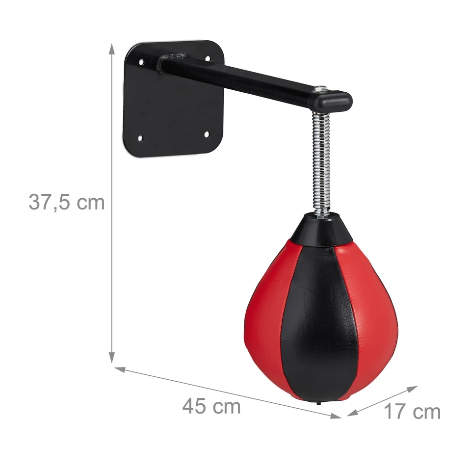 Punching ball poire de boxe suspendue 1,4 kg léger punching-ball mural réglable - Photo 4/4