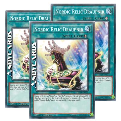 INGLESE 3x RELIQUIA NORDIC DRAUPNIR / RELIC   Comune   LEHD ENB14   YUGIOH