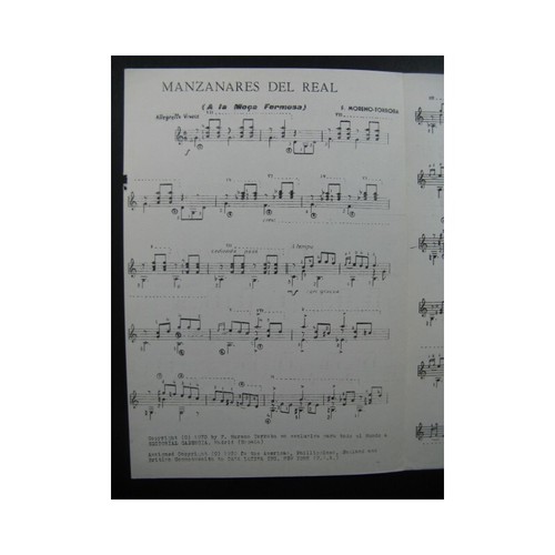 MORENO-TORROBA F. Manzanares del Real Guitare 1970 - Bild 3 von 4