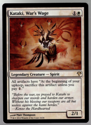 #ad Kataki War#x27;s Wage 24 26 Non Foil Rare Modern Event Deck MTG Near Mint $2.79