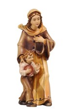 personaggi per presepe: DONNA CON BAMBINO realizzata in Val Gardena
