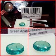 Apatita talla Oval color Paraiba 2.06 Cts.