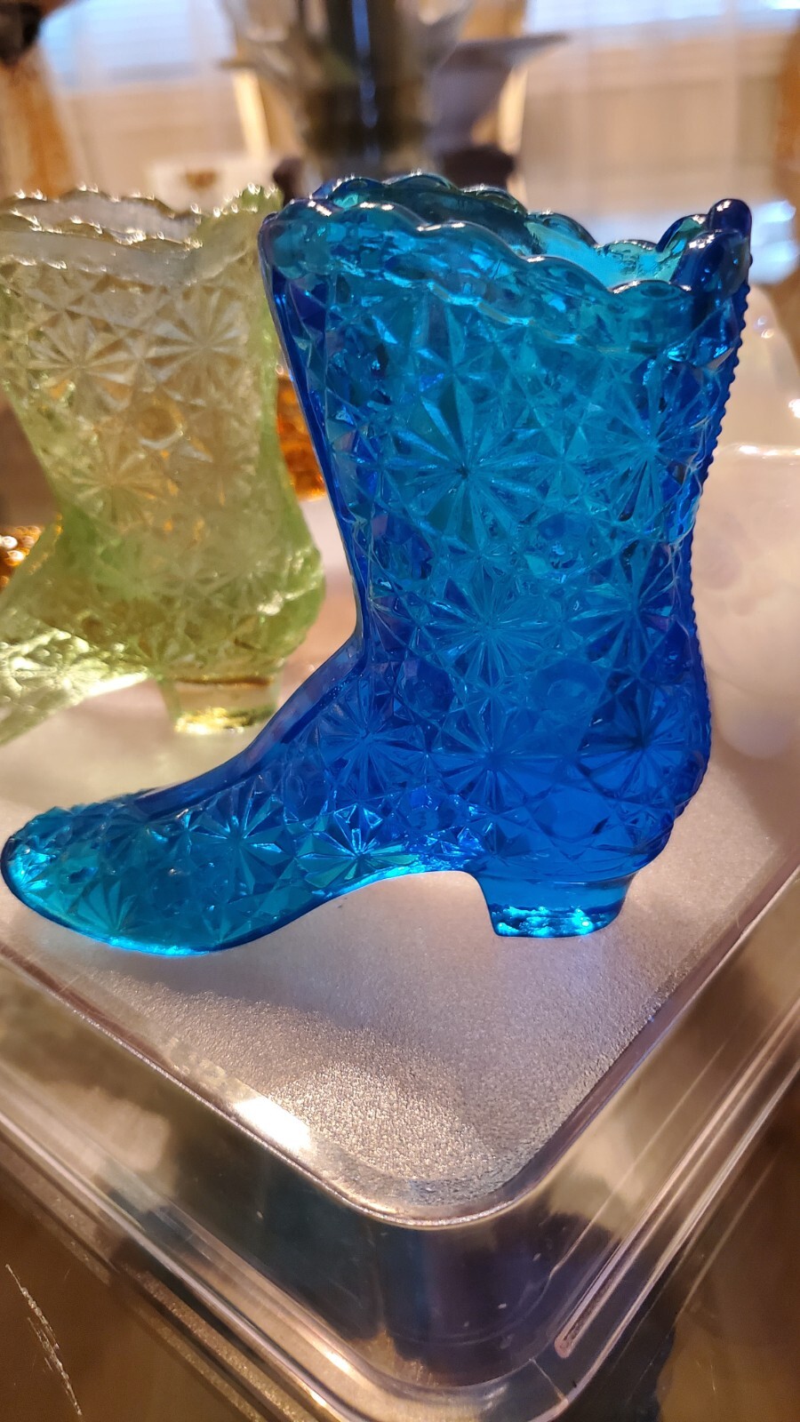 Vintage Fenton Set of 4 Cobalt Boot, Green Boot, Amber Shoe, Milk