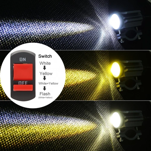2PCS Motorcycle LED Driving Headlight Fog Light 6500KAux Spotlight For Truck ATV - Picture 10 of 10