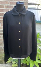 J.w. Anderson Women’s Black Blazer Style Top With Gold Flower Poppers, Size 8