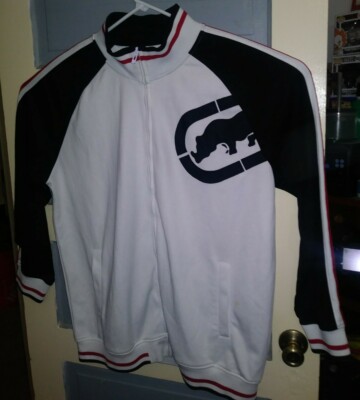 Ecko Unltd Est 1993 3xl Full Zipper Jacket White W Black Red Large Logo B52