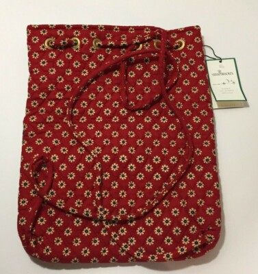Vintage Vera Bradley Mimi Backpack Americana Red Quilted Drawstring Bag Vera Bradley: Vintage 2003 Mimi Backpack vs. 2025 Original  main image 4