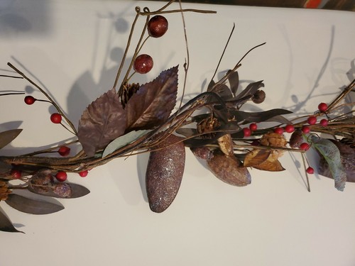 5ft Berry,branch & Twig glistening Garland primitive farmhouse decor Christmas - Picture 4 of 5