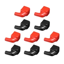 Battery Terminal Insulating Rubber Protector Covers 8mmx15mm Red Black 5 Pairs