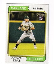 2023 TOPPS HERITAGE BASEBALL JORDAN DIAZ ROOKIE CARD 153