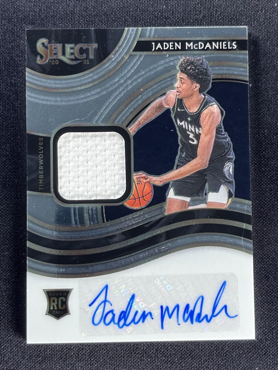 【35枚限定RPA】Jaden McDaniels RC 2枚セット 2020-21 Panini Select Jaden Mcdaniels #RJA-JAD RC Jersey