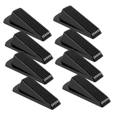 8 Pack Door Stoppers for Bottom of Door, Door Stops, Rubber Door 8Pack Black