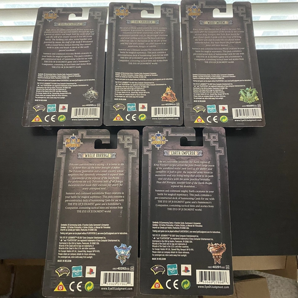 L'Occhio del Giudizio Set di Tutti e 5 i Mazzi Gioco di Carte TCG CCG NUOVO SIGILLATO - Immagine 4 di 4