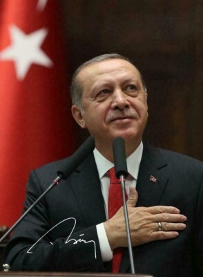 Recep Tayyip Erdoğan Autograph Erdogan Autogramm Türkei Präsident 