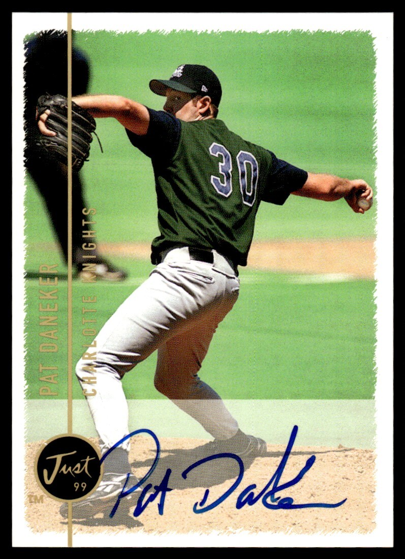 1999 Just Autographs Pat Daneker Auto Charlotte Knights Card Signed