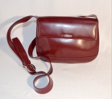 Oroton Leather Crossbody Handbag Color: Burgundy Wine