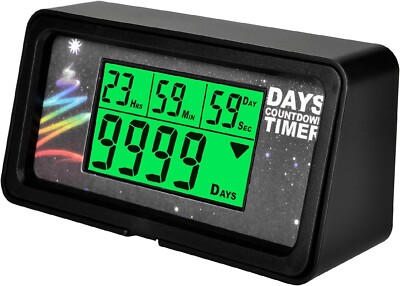 Jayron Backlight Digital 9,999 Days Countdown Timer Big LCD Display Count down