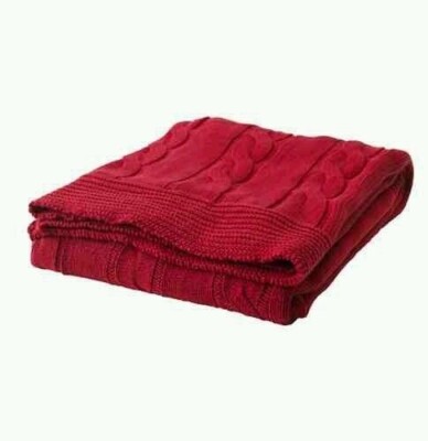 Beautiful Ikea Ursula Throw, red, 120x180cm, 100% cotton,  UK