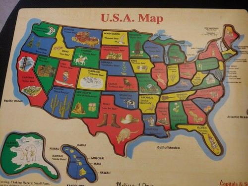 United States Map Puzzle Melissa and Doug PARTS ONLY Select State - 第 1/3 張圖片