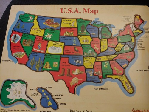 United States Map Puzzle Melissa and Doug PARTS ONLY Select State - Picture 1 of 3