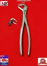 #73 DENTAL EXTRACTING EXTRACTION FORCEPS,LOWER MOLARS 73, SERRATED HANDLE