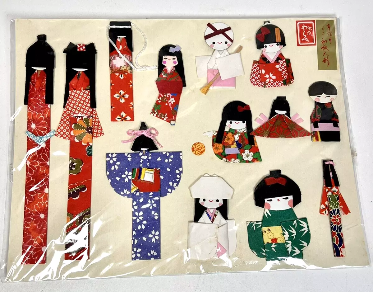 Asian Paper and Fabric Dolls - Japanese, Kimono, Origami