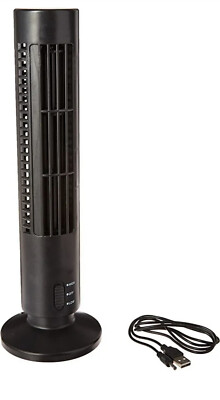 #ad Tower Fan USB Powered Cooling System Portable Personal 2 Speed Sleek Design $25.00