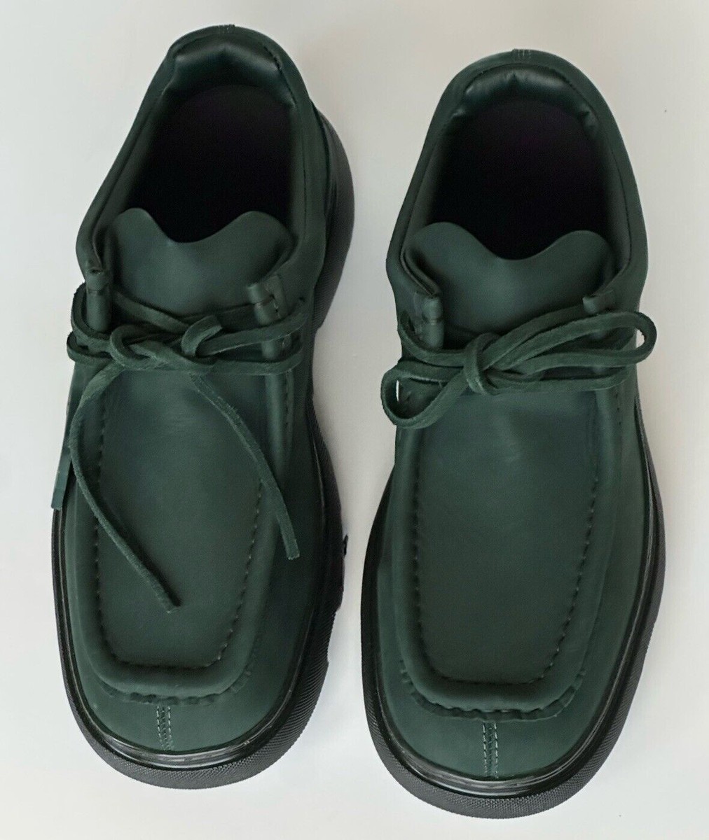 Burberry Green Leather Creeper Lace-up Boots 10.5 US (43.5  display picture 2