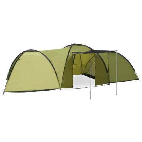Quixotical - Lot De 8 Cordes Nylon Fluorescentes 4mm Avec Tendeurs Alu - 4m, Pour Tente, Hamac, Camping (Vert Fluorescent)