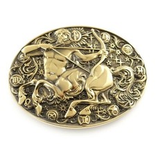 Sagittarius belt buckle, Horoscope Astrological Zodiac Sign brass belt buckle