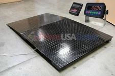 40"x40" Platform 2,500 lb Capacity Floor Pallet Scale with Ramp & Printer
