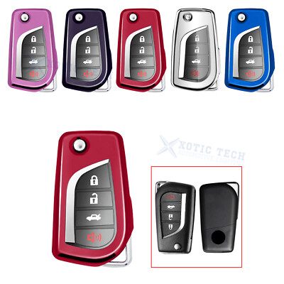 TPU Flip Key Fob Cover Protector For Toyota Corolla Camry RAV4 C-HR 2/3/4 Button