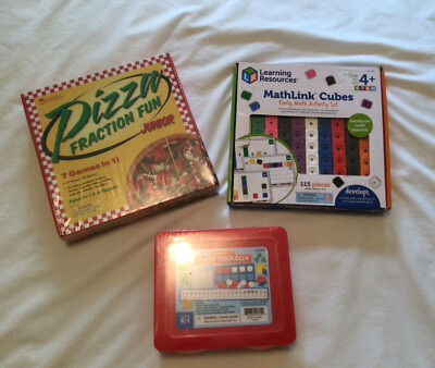 Math Toolbox (K-1)-Pizza Fraction Fun-Mathlink Cubes Homeschool 