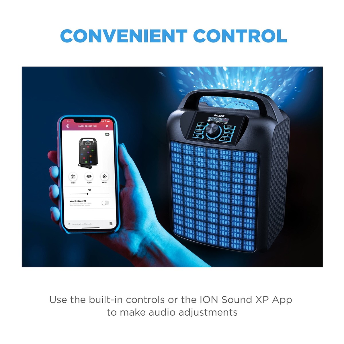 ION Audio Party Rocker Max Portable Bluetooth Karaoke Microphone