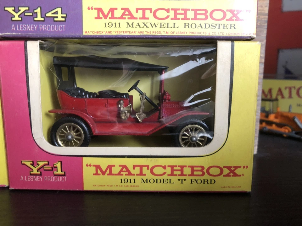 4x Matchbox Models of Yesteryear Y-1/2/5/14 Mint OVP VNM von 1963-1969 - Bild 4 von 4