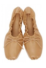 KHAITE Ashland Square-Toe Leather Bow Embellished Ballet Flats Size 41